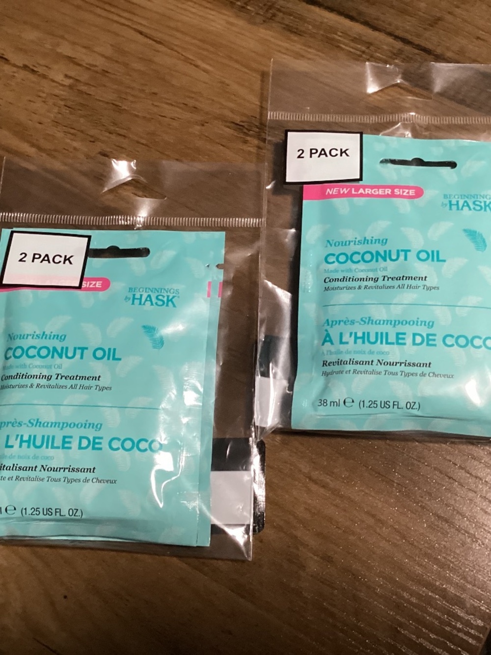 HASK Nourishing Coconut Oil Conditioning Treatment 2 pack each=4 packs total NEW